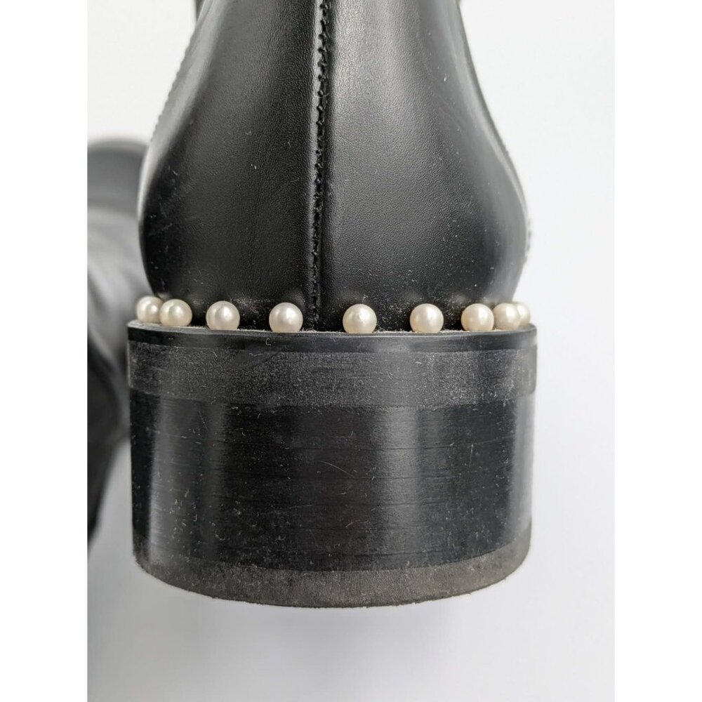 Pre-Owned Stuart Weitzman Cline Pearly Studded Le… - image 7